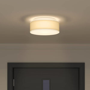 Weiße Deckenlampe mit Strahlern, 30x30 cm