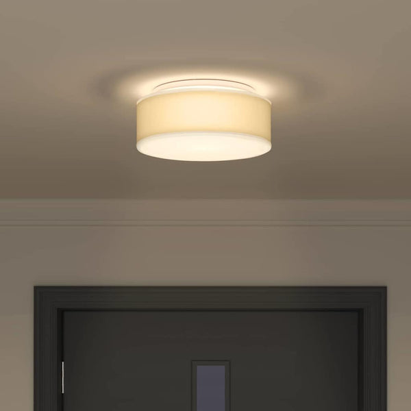 Weiße Deckenlampe mit Strahlern, 30x30 cm