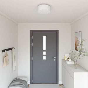 Weiße Deckenlampe mit Strahlern, 30x30 cm
