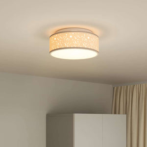 Deckenlampe mit Strahlern Taupe Stoff