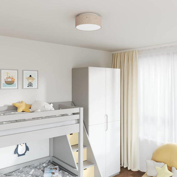 Deckenlampe mit Strahlern Taupe Stoff