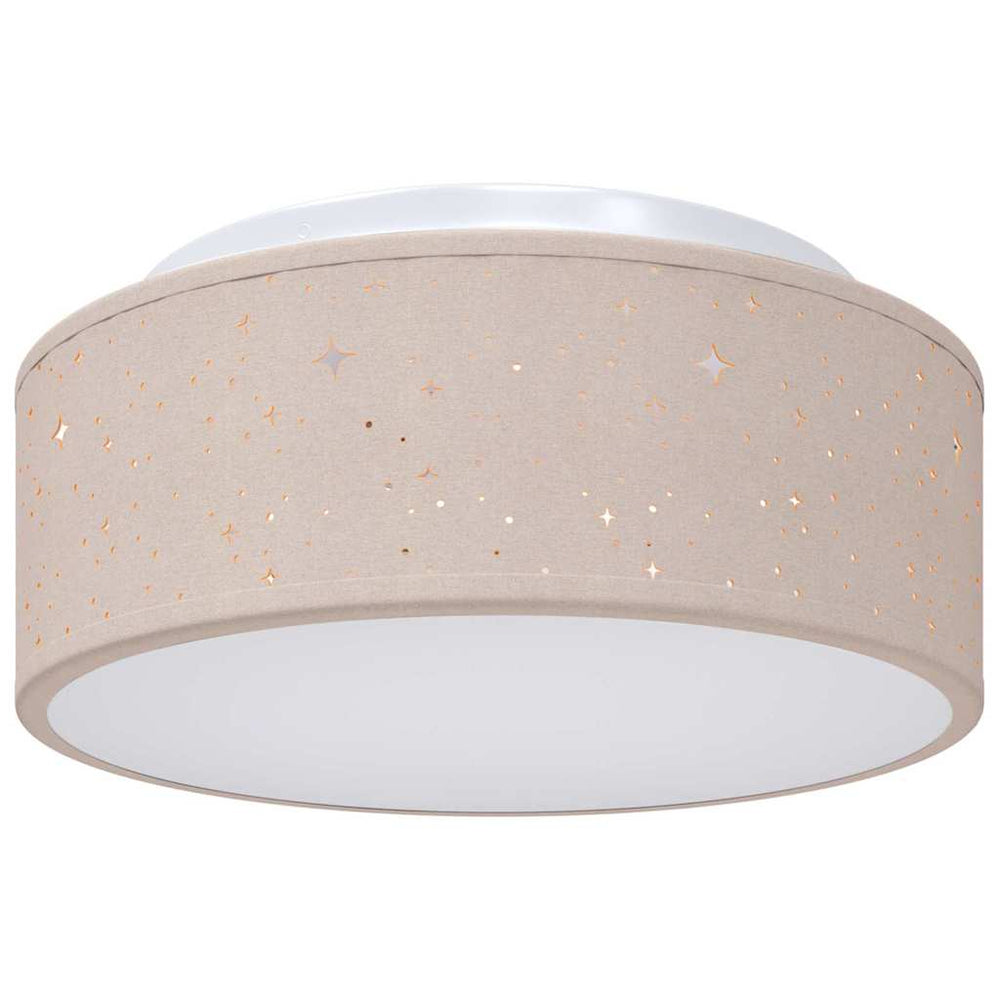 Deckenlampe mit Strahlern Taupe Stoff