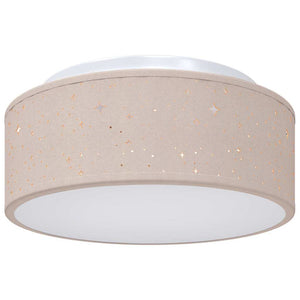 Deckenlampe mit Strahlern Taupe Stoff