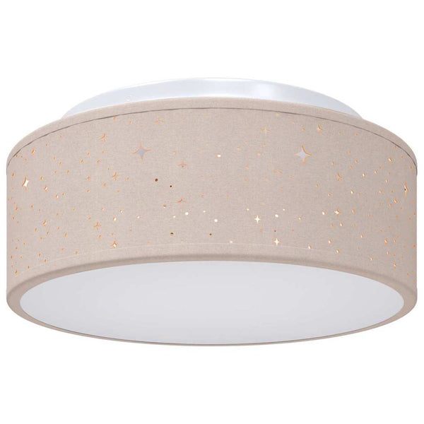 Deckenlampe mit Strahlern Taupe Stoff