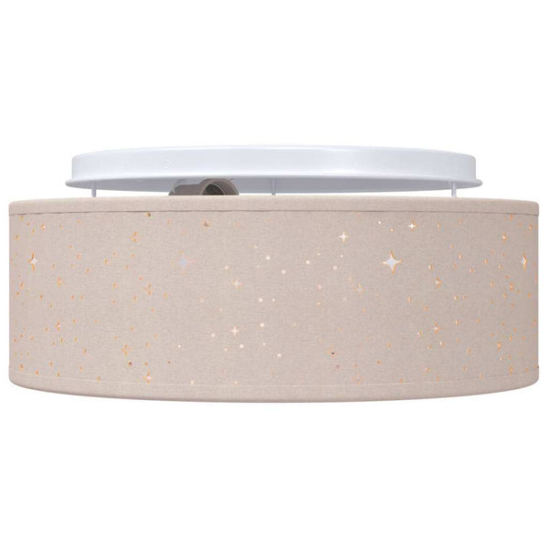 Deckenlampe mit Strahlern Taupe Stoff