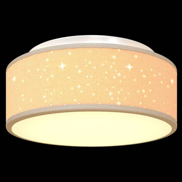 Deckenlampe mit Strahlern Taupe Stoff