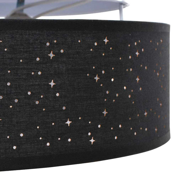 Schwarze Deckenlampe mit Strahlern