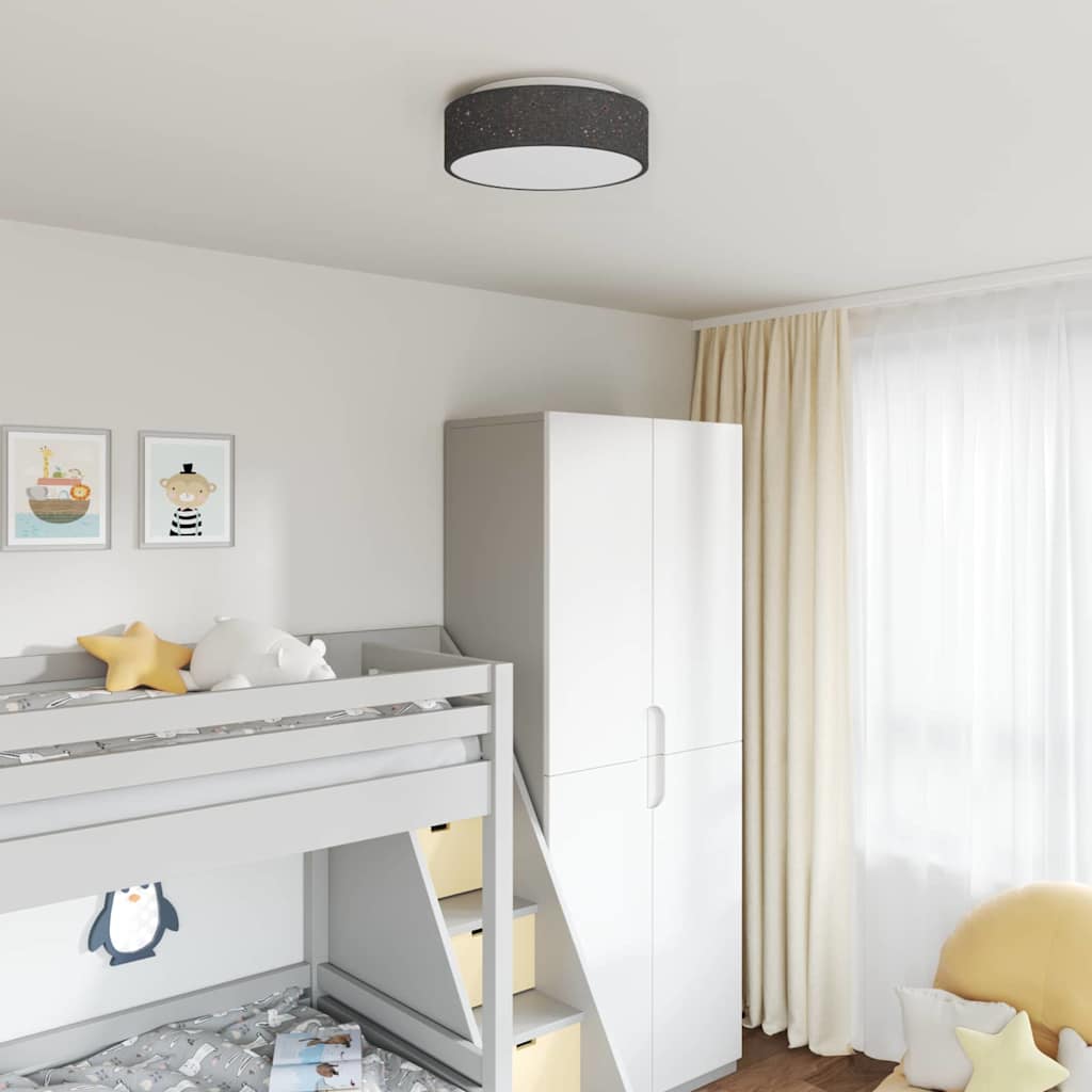 Schwarze Deckenlampe mit Strahlern