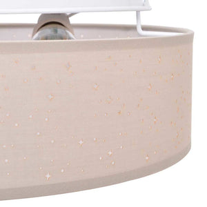 Deckenlampe mit Strahlern Taupe Stoff