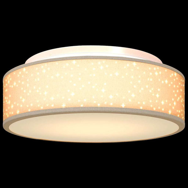 Deckenlampe mit Strahlern Taupe Stoff
