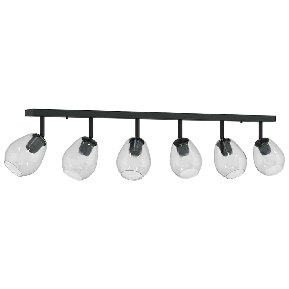 Schwarzer Deckenstrahler, 4-flammig