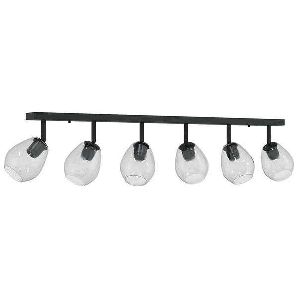 Schwarzer Deckenstrahler, 4-flammig