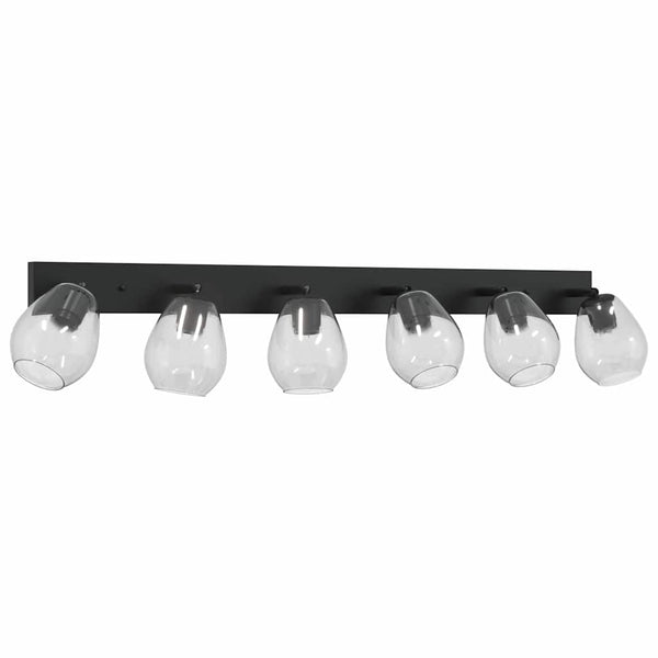 Schwarzer Deckenstrahler, 4-flammig