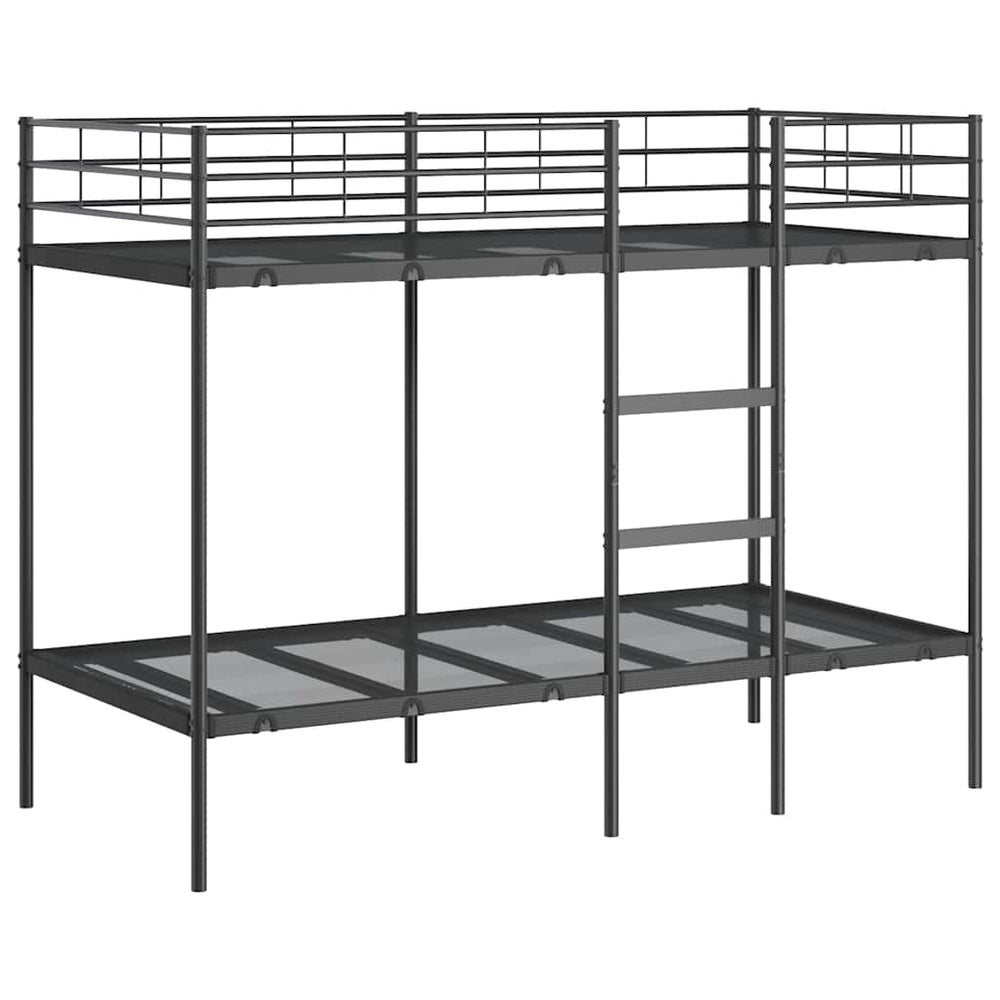 Etagenbett Schwarz 90x190 cm Stahl