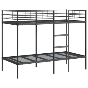 Etagenbett Schwarz 90x190 cm Stahl