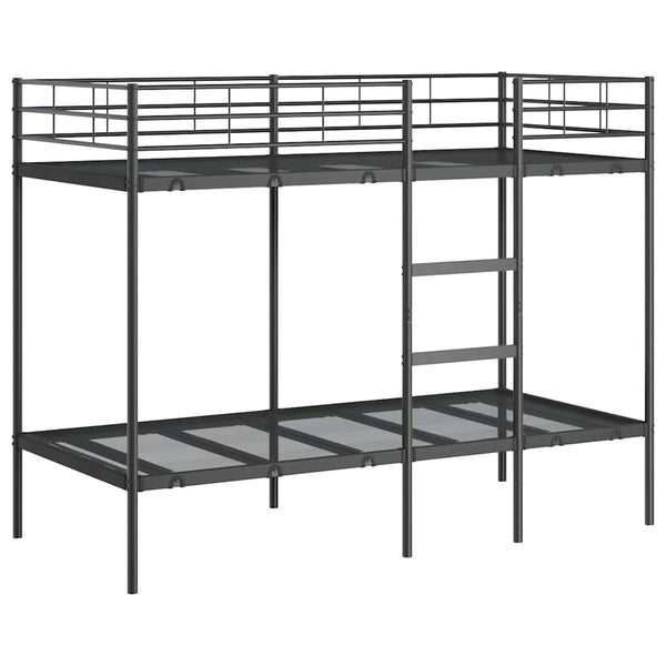 Etagenbett Schwarz 90x190 cm Stahl