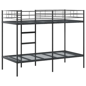 Etagenbett Schwarz 90x190 cm Stahl