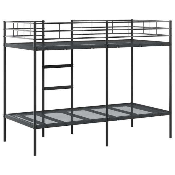 Etagenbett Schwarz 90x190 cm Stahl