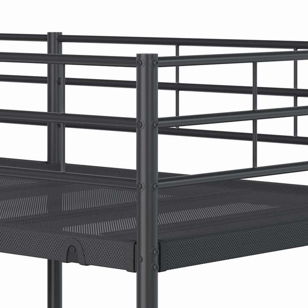 Etagenbett Schwarz 90x190 cm Stahl