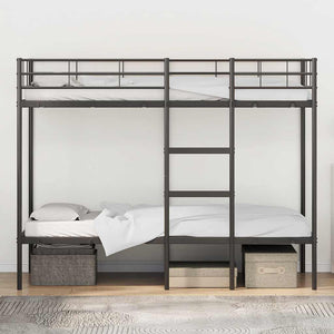 Etagenbett Schwarz 90x200 cm Stahl