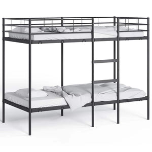 Etagenbett Schwarz 90x200 cm Stahl