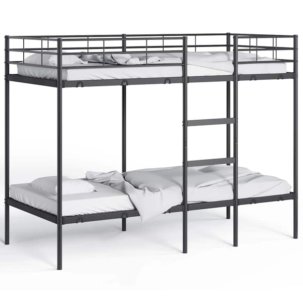 Etagenbett Schwarz 90x200 cm Stahl
