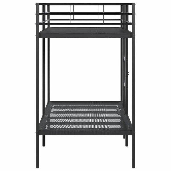 Etagenbett Schwarz 90x200 cm Stahl