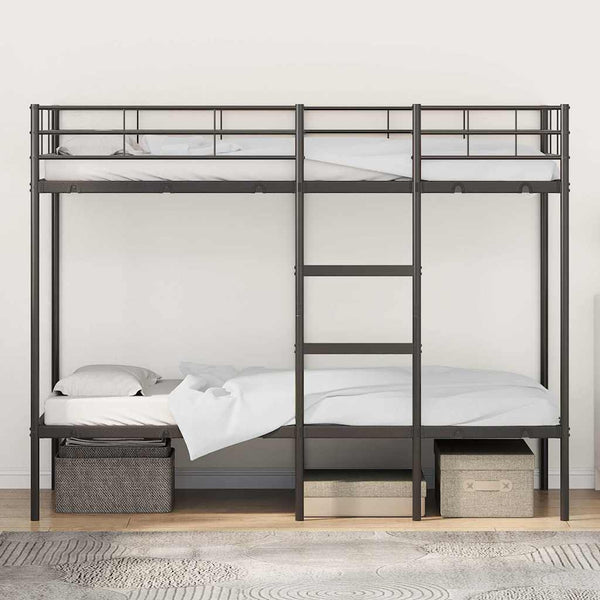 Etagenbett Schwarz 100x190 cm Stahl