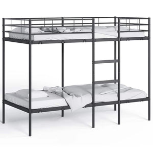 Etagenbett Schwarz 100x190 cm Stahl