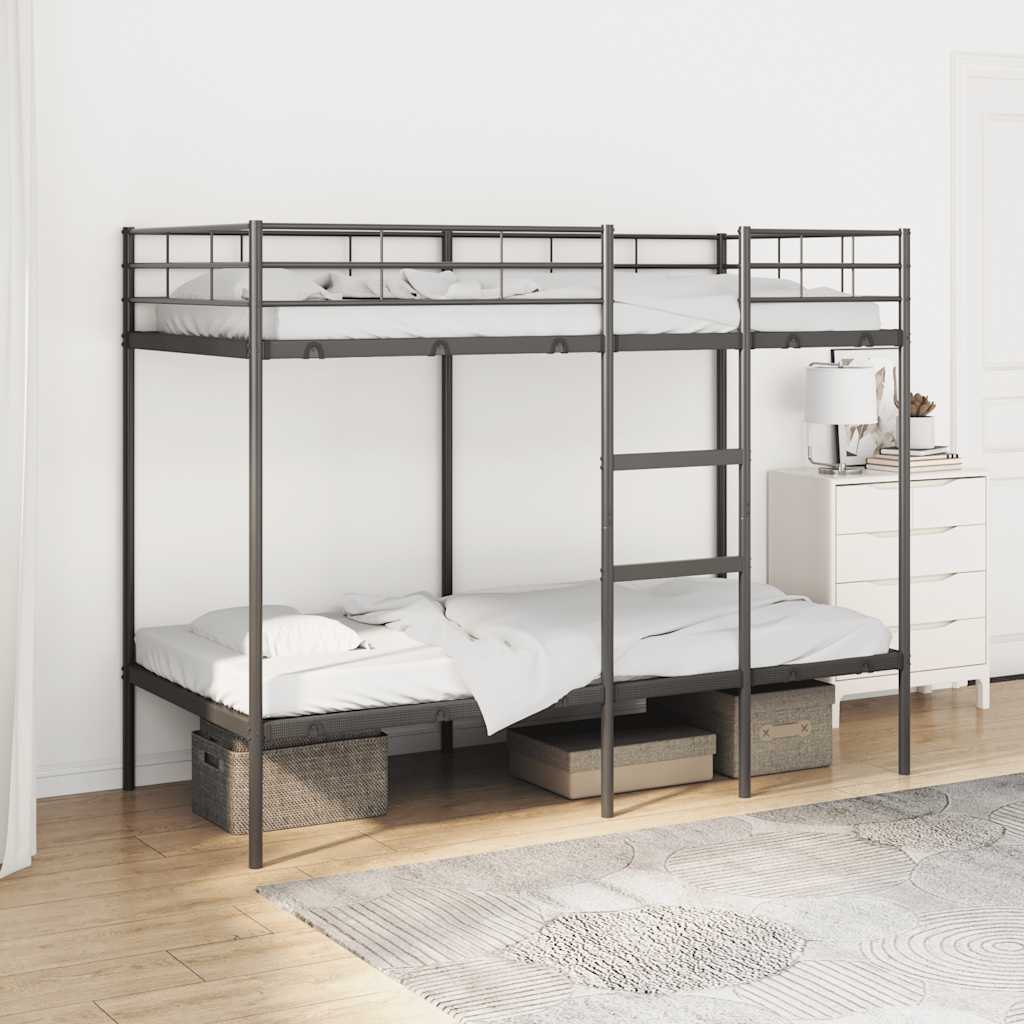 Etagenbett Schwarz 100x190 cm Stahl