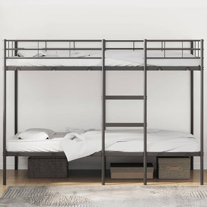 Etagenbett Schwarz 100x200 cm Stahl