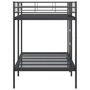 Etagenbett Schwarz 100x200 cm Stahl