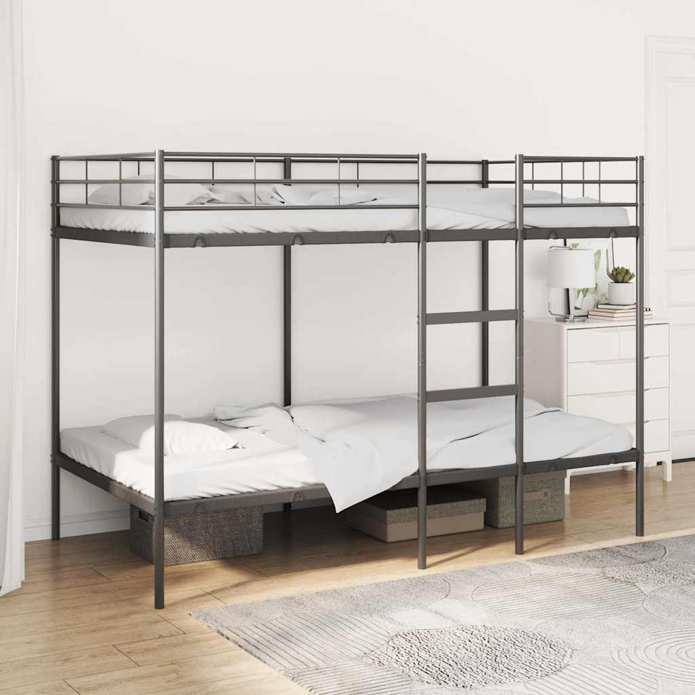 Etagenbett Schwarz 100x200 cm Stahl