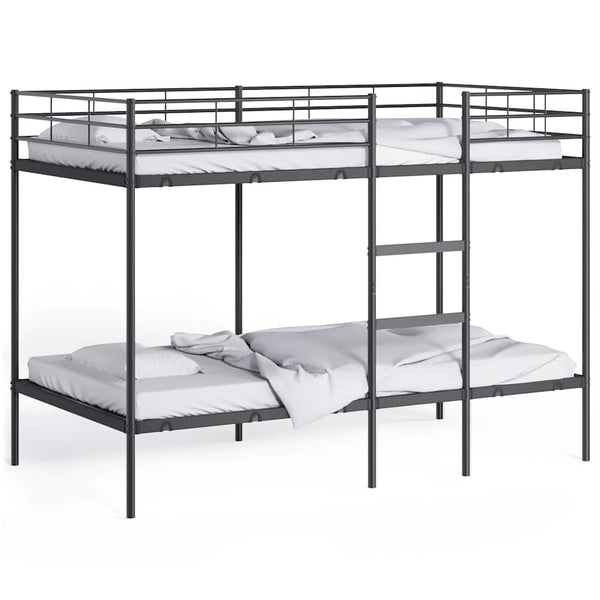 Schwarzes Etagenbett 107x203 cm Stahl