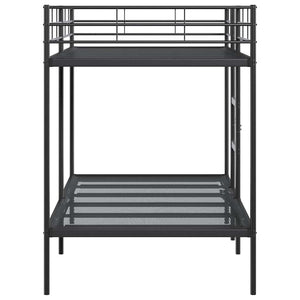 Schwarzes Etagenbett 107x203 cm Stahl