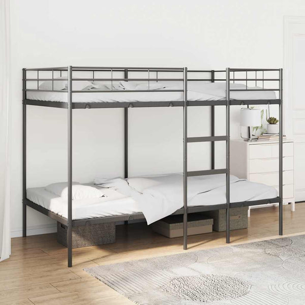 Schwarzes Etagenbett 107x203 cm Stahl