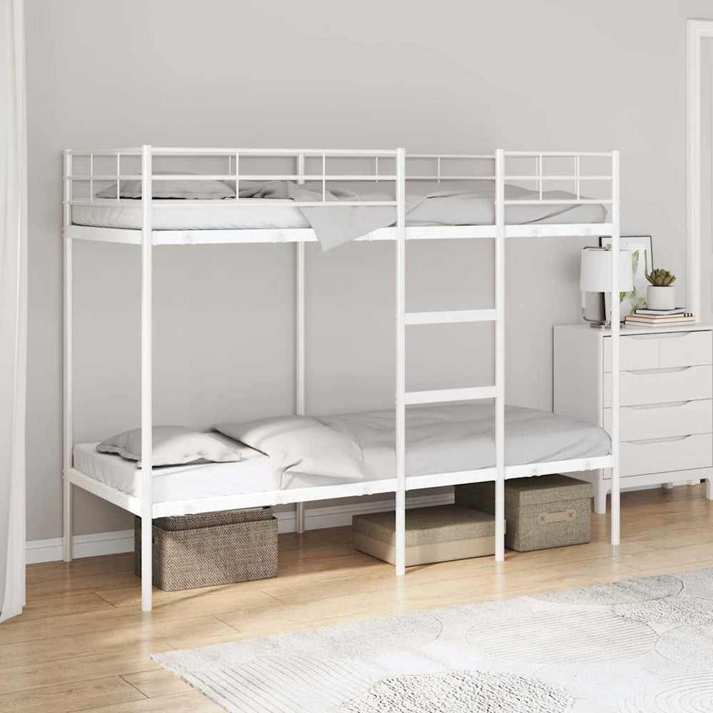 Etagenbett Weiß 75x190 cm ohne Matratze