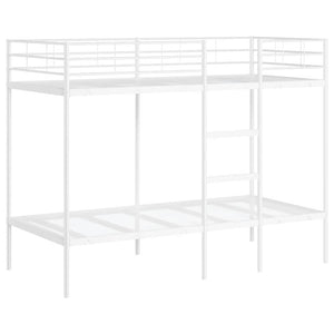 Etagenbett 90x190 cm Weiß Stahl