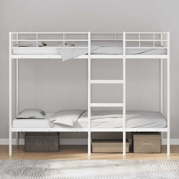 Etagenbett 90x190 cm Weiß Stahl