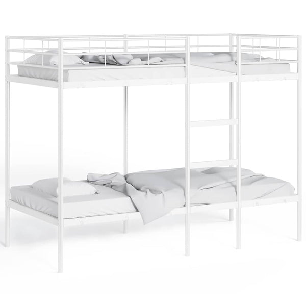 Etagenbett 90x190 cm Weiß Stahl