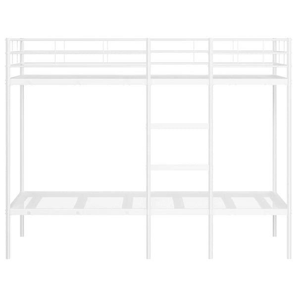 Etagenbett 90x190 cm Weiß Stahl