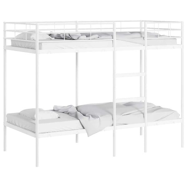 Etagenbett 90x200 cm Stahl Weiß