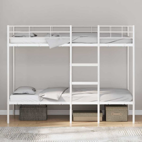 Etagenbett Weiß 100x190 cm Stahl