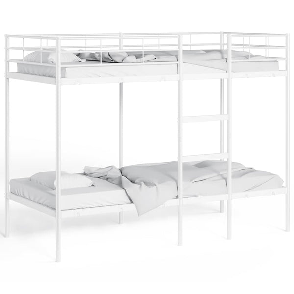 Etagenbett Weiß 100x190 cm Stahl