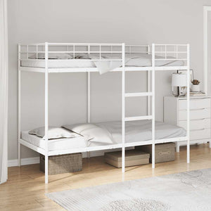 Etagenbett Weiß 100x190 cm Stahl