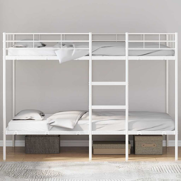 Etagenbett Weiß 100x200 cm Stahl