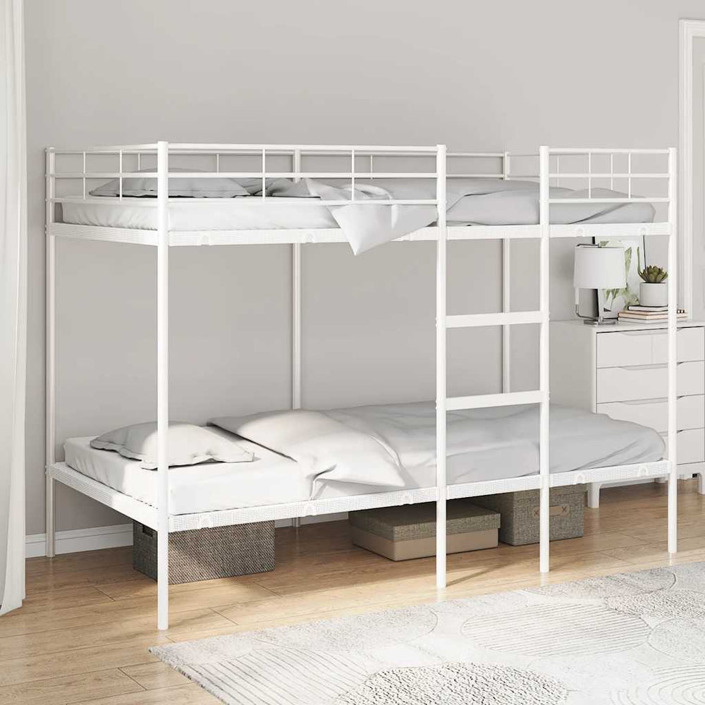 Etagenbett Weiß 100x200 cm Stahl