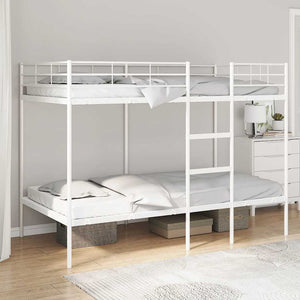 Etagenbett Weiß 100x200 cm Stahl
