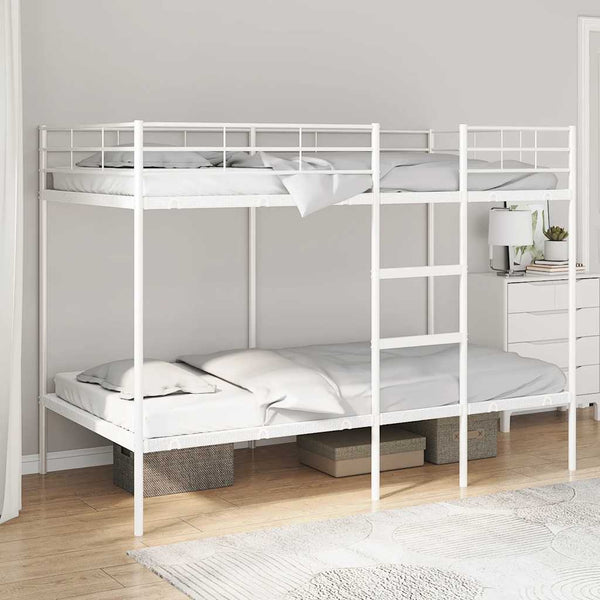 Etagenbett Weiß 100x200 cm Stahl