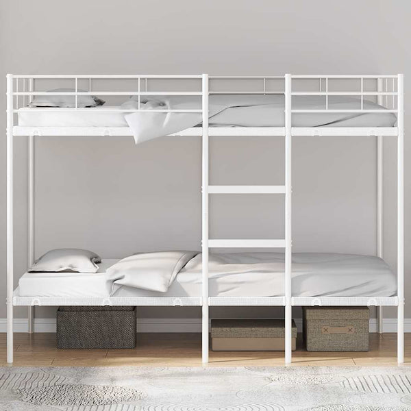 Etagenbett Weiß 107x203 cm Stahl